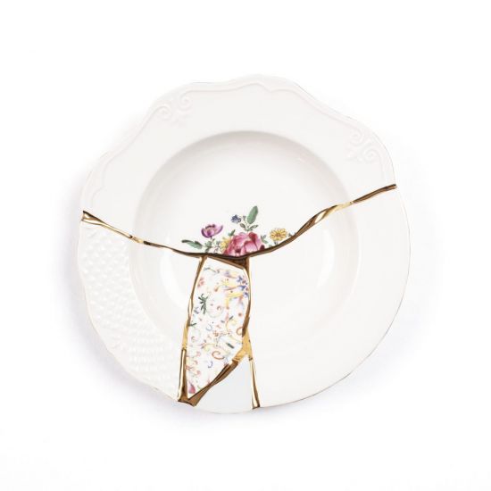 Глубокая тарелка суп - паста Seletti, 09623 Kintsugi n'3 Soup Bowl d.22