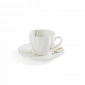 Кофейная пара 70 мл., Seletti, 09642 Kintsugi n'2 Coffee cup with saucer